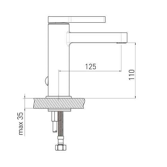 Смеситель для раковины Volle MORA de la noche черный/матовый 1537.010104 Киев