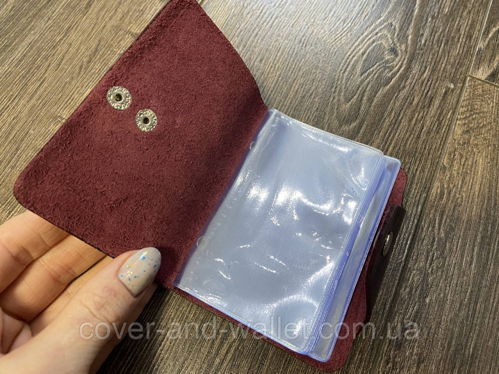 Маленька шкіряна візитниця для пластикових карток ST Leather Київ - фото 3