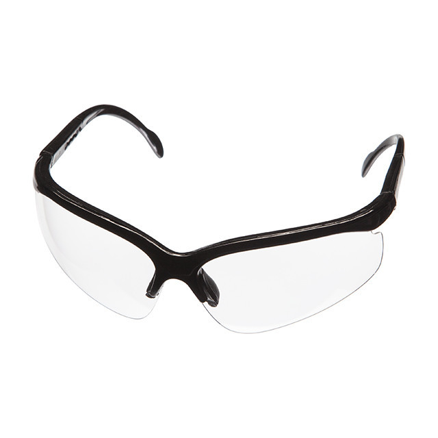 Окуляри захисні, прозорі, лінзи полікарбонат, заушники полікарбонат чорні, захист від удару, оптичний клас 3 INTERTOOL SP-0089 Київ - фото 2