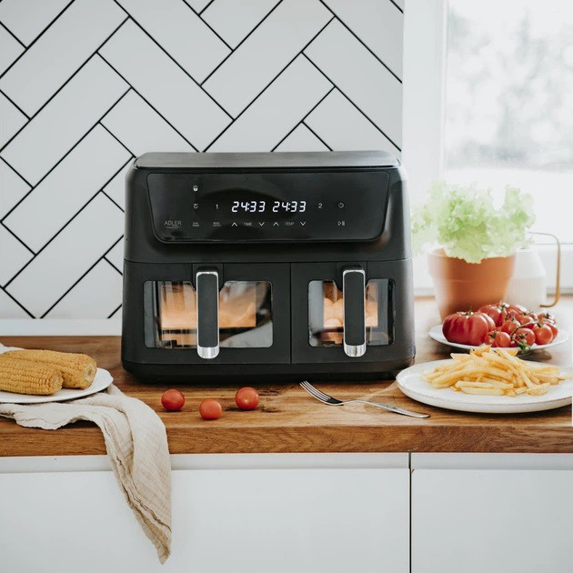 Электродуховка настольная с противнем, Фритюрница для семьи, Аэрофритюрница домашняя аэрогриль ZF-33 Львов - изображение 3