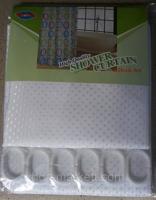 Шторка для душа однотонная белая Харьков - изображение 1