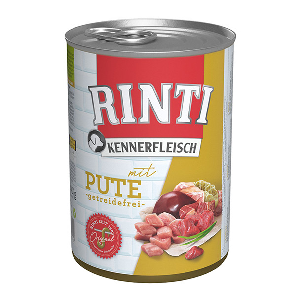 Rinti Kennerfleisch mit Pute РІНТІ КЕННЕРФЛЯЙШ ІНДИЧКА беззерновий повнораціонний натуральний вологий корм для собак Київ - фото 1