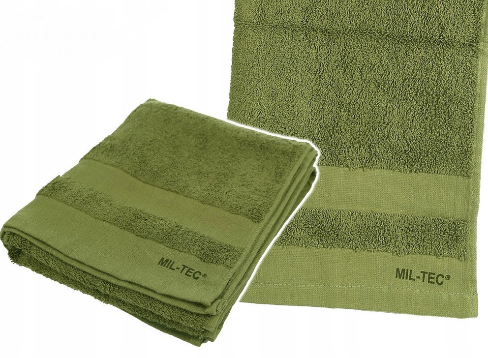 Туристическое Полотенце быстросохнущее 110х50 см из хлопка Mil-Tec от Sturm (16011001) Olive Нововолынск - изображение 1