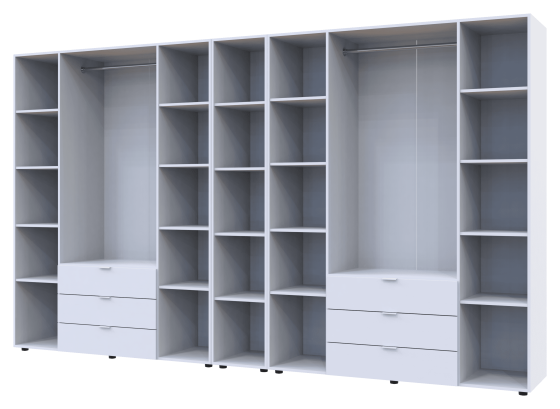 Комплект шкафов для одежды Doros Гелар (3 шт.) 348,2х49,5х203,4 см Белый (DRS-011184) Львов