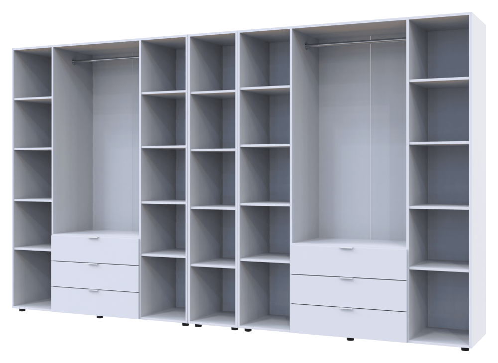 Комплект шаф для одягу Doros Гелар (3 шт.) 348,2х49,5х203,4 см Білий (DRS-011184) Львів - фото 2