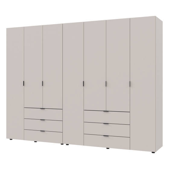 Комплект шаф для одягу Doros Гелар (2 шт.) 271,2х49,5х203,4 см Кашемір (DRS-011242) Львів