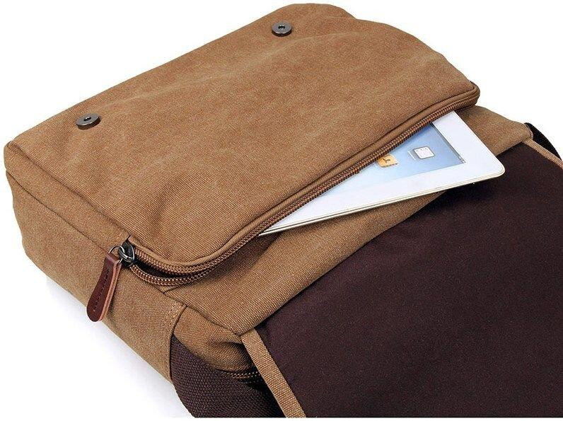 Сумка мужская текстильная Коричневая (Vintage) Киев - изображение 2