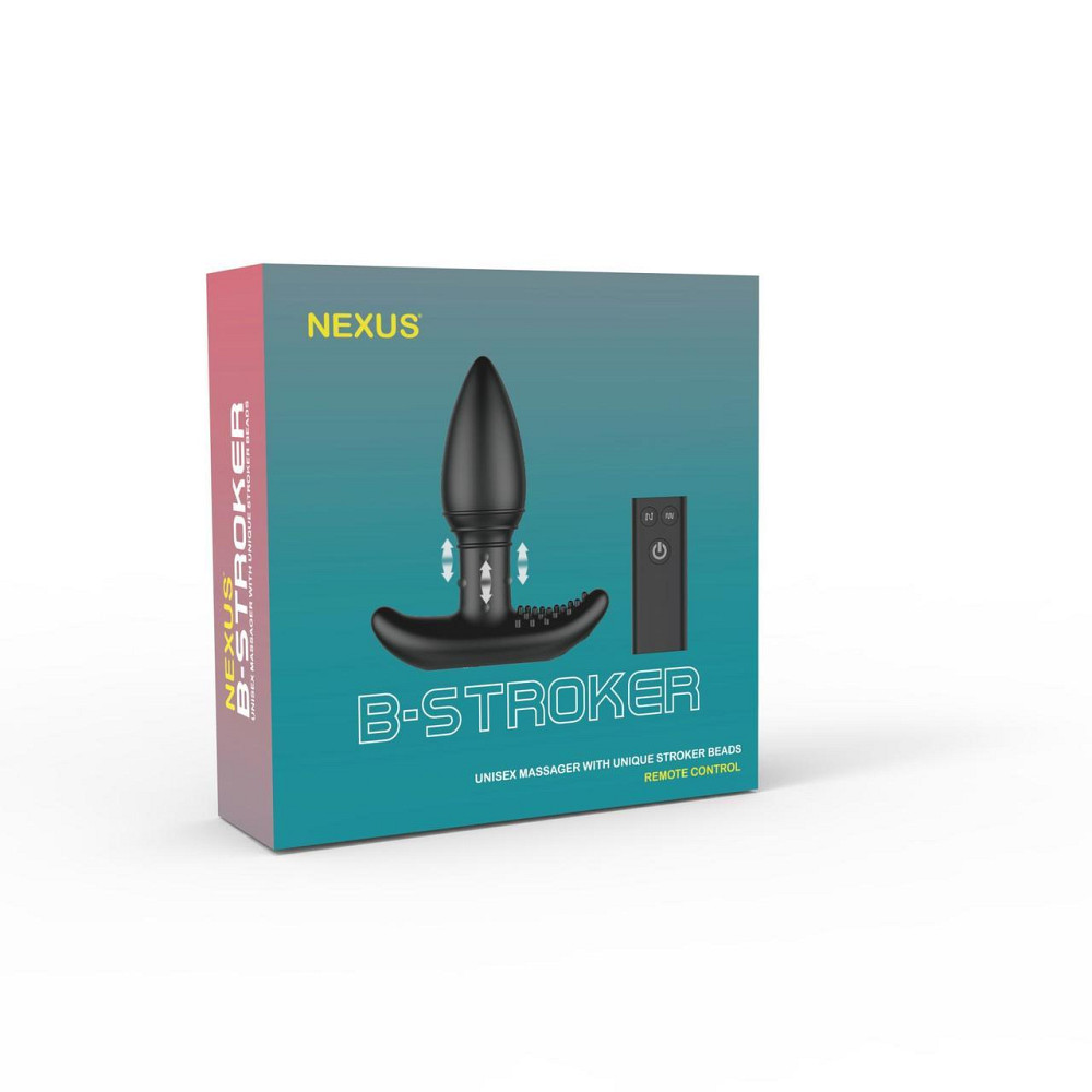 Анальна вібропробка Nexus B-stroker з масажними намистинами на ніжці з пультом Д/КУ Sex Aura Київ - фото 8