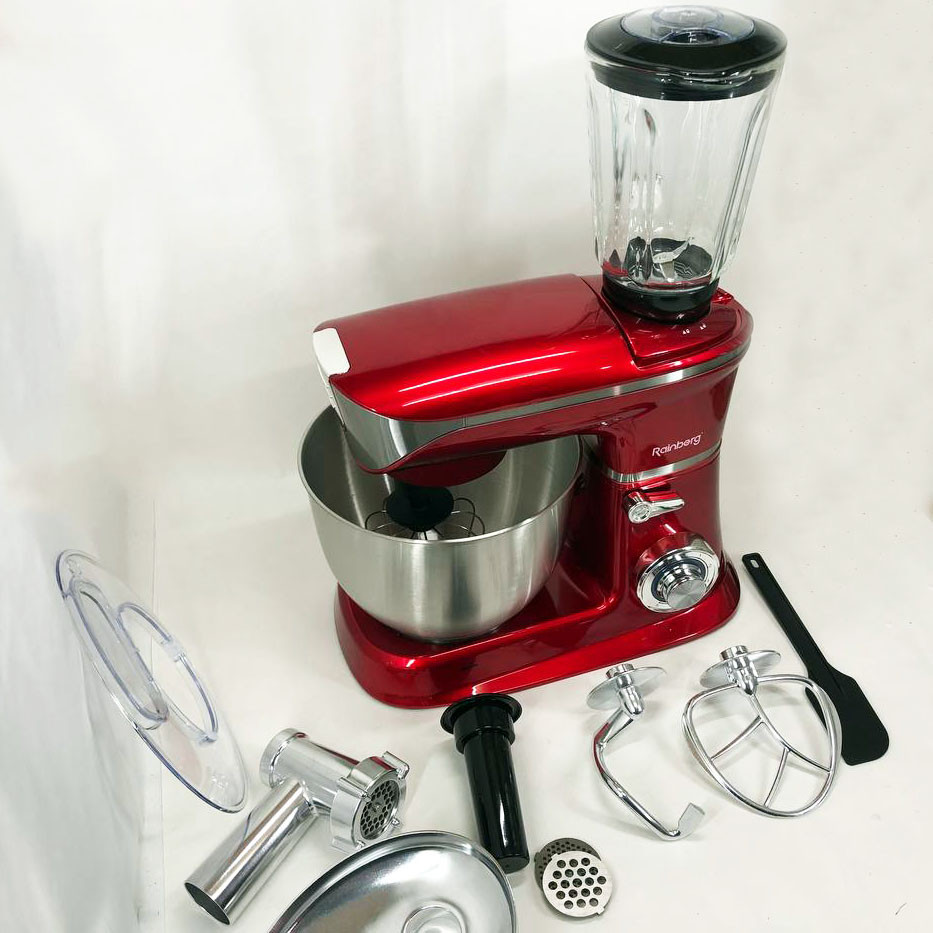 Міксери з чашею з нержавіючої сталі Rainberg RB-8080, Комбайн для тіста тістомісильник, Комбайн 3в1 JA-48 Львів - фото 2