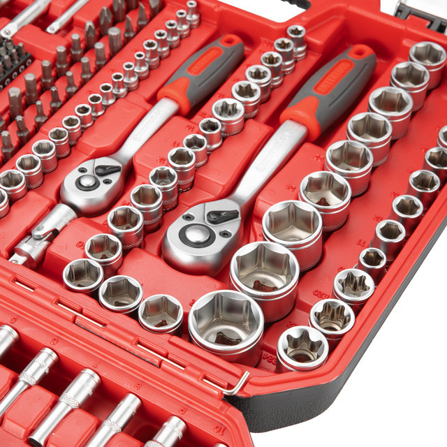 Набір інструментів 1/2" & 3/8" & 1/4" 222од INTERTOOL ET-9222 Київ - фото 7