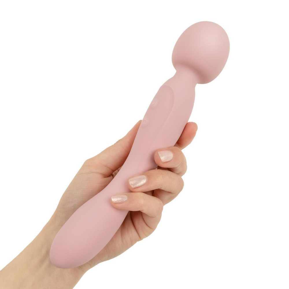 Вибромассажер Good Vibes Only - SIMI Double-Sided Wand Vibrator Soft Silicone - Pink Sex Aura Киев - изображение 8