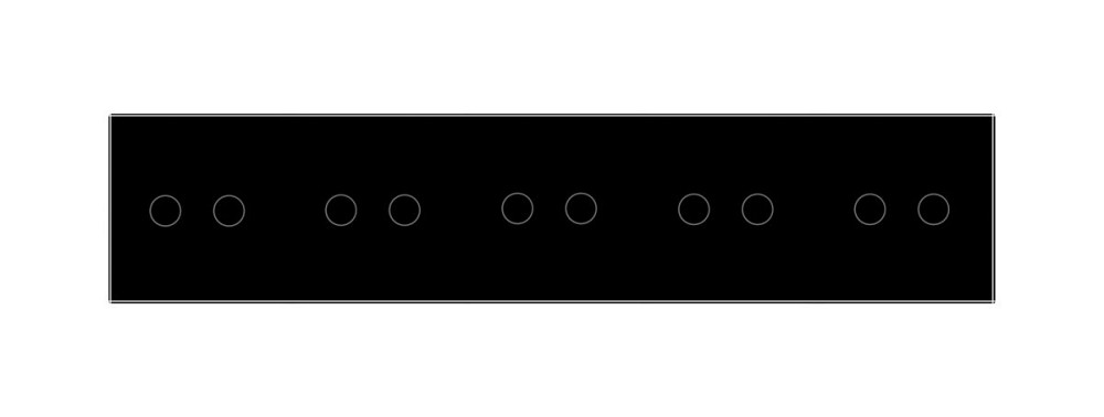 Розумний сенсорний ZigBee вимикач 10 сенсорів (2-2-2-2-2) Livolo чорний скло (VL-C710Z-12) Коломия - фото 3