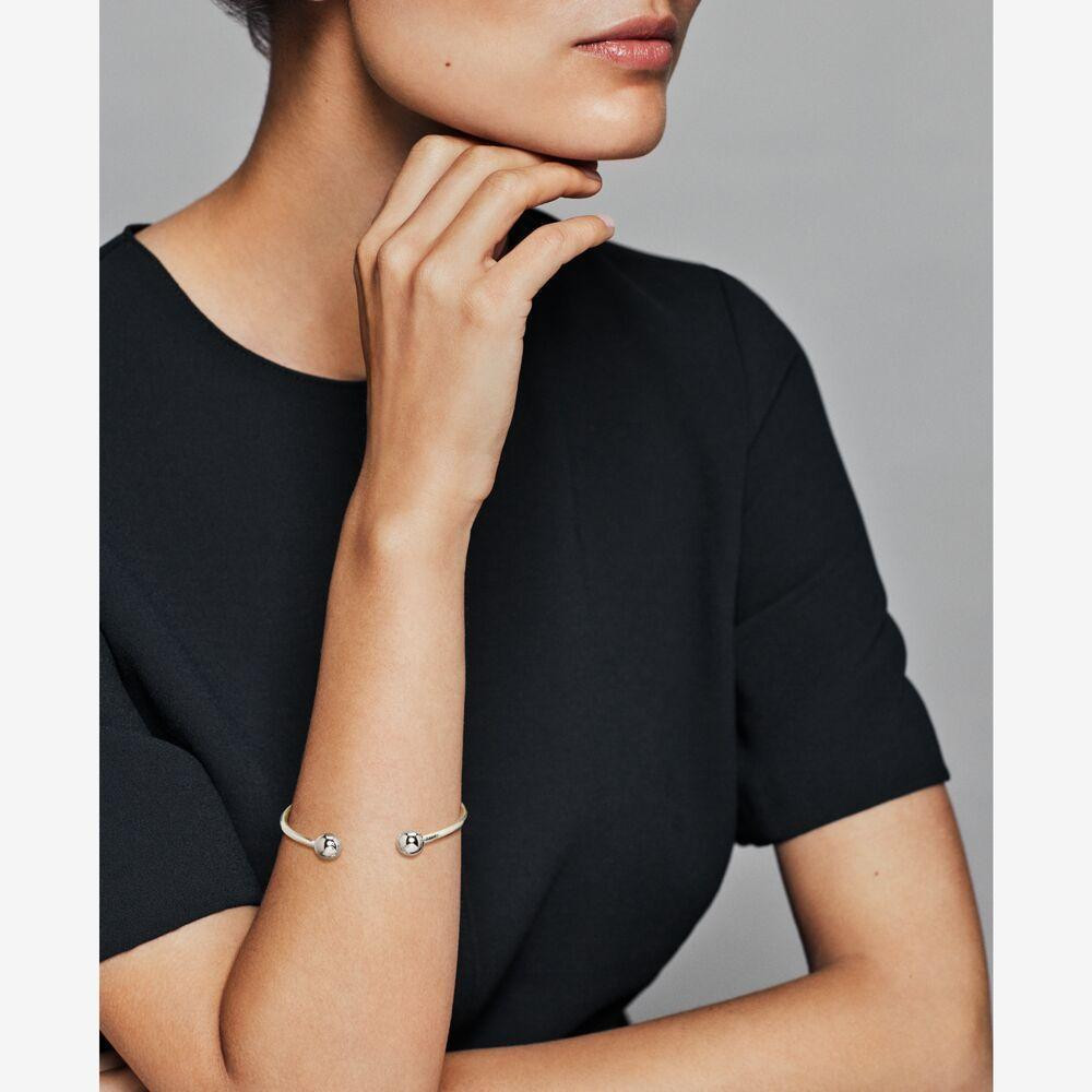 Срібний браслет для намистин Пандора -бангл  відкритий 598291 MasterSem Київ - фото 3