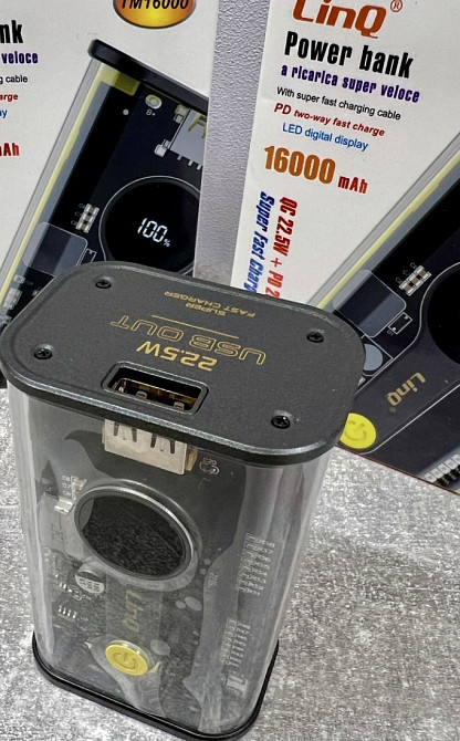 Павербанк power bank 16000мАч 22,5w. Киев - изображение 4