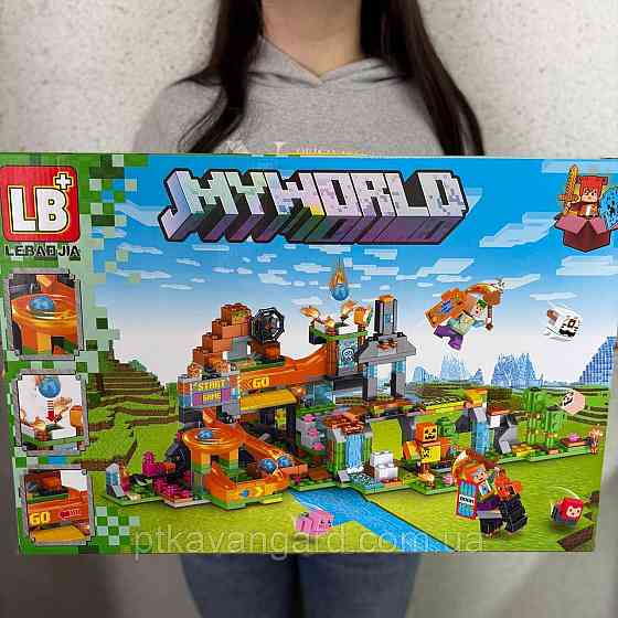 Конструктор Майнкрафт гірка з кульками 681 деталь блочний My World LB 1145 Хмельницький