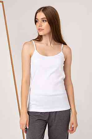 Майка жіноча на тонкій бретельці — Білий Ozkan 0107-1 M Київ