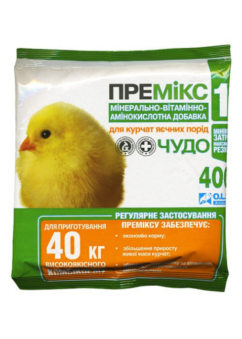 Премікс Чудо 1% для курчат, 400 г O.L.KAR. Вінниця - фото 1