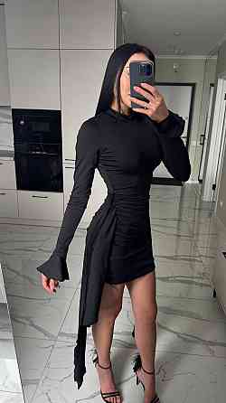 Жіноча елегантна романтична мініплаття з мікродайвінгу Чорний, 44/46 Одеса