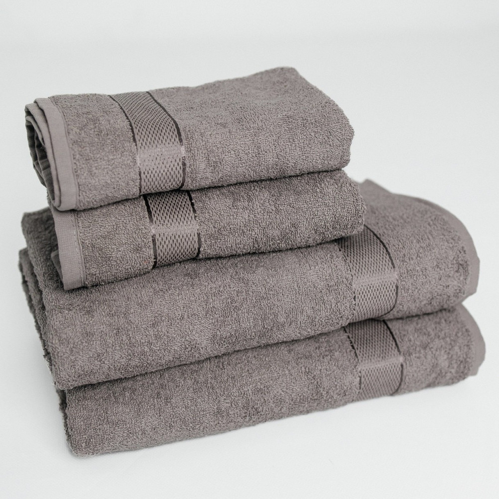 Набір Махрових рушників , Махра,Сірий,50/90 та 70/140 Київ - фото 1