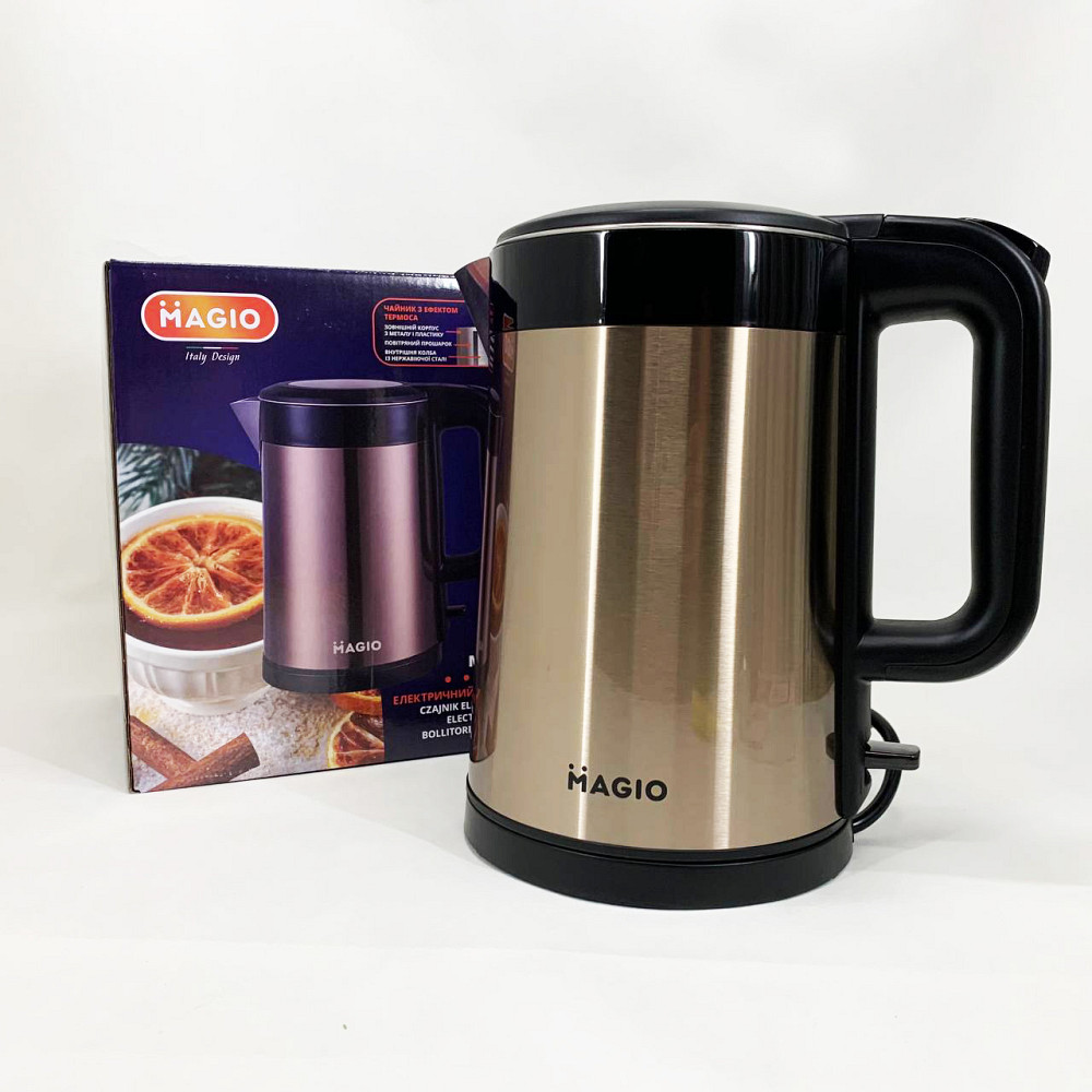 Ергономічний електричний чайник MAGIO, Чайник металевий для дому електричний для дому красивий JY-28 Івано-Франківськ - фото 1