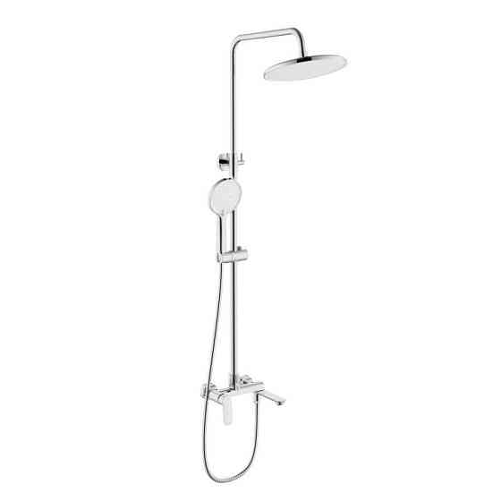 Душевая система из латуни Qtap Evia на три потребителя (с изливом) QTEVI111CRM47583 Chrome Харьков