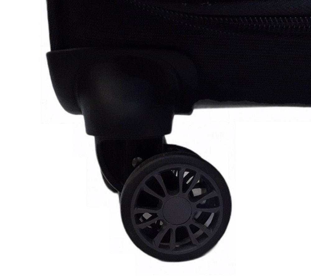 Чемодан тканевый WINGS 1708 большой с улыбкой 4 колеса 75 см Черный Киев - изображение 6