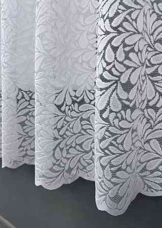 Тюль жаккард VR-Textil № 1527т Арка на кухню цвет белый 500х150 см (53-0119) Киев