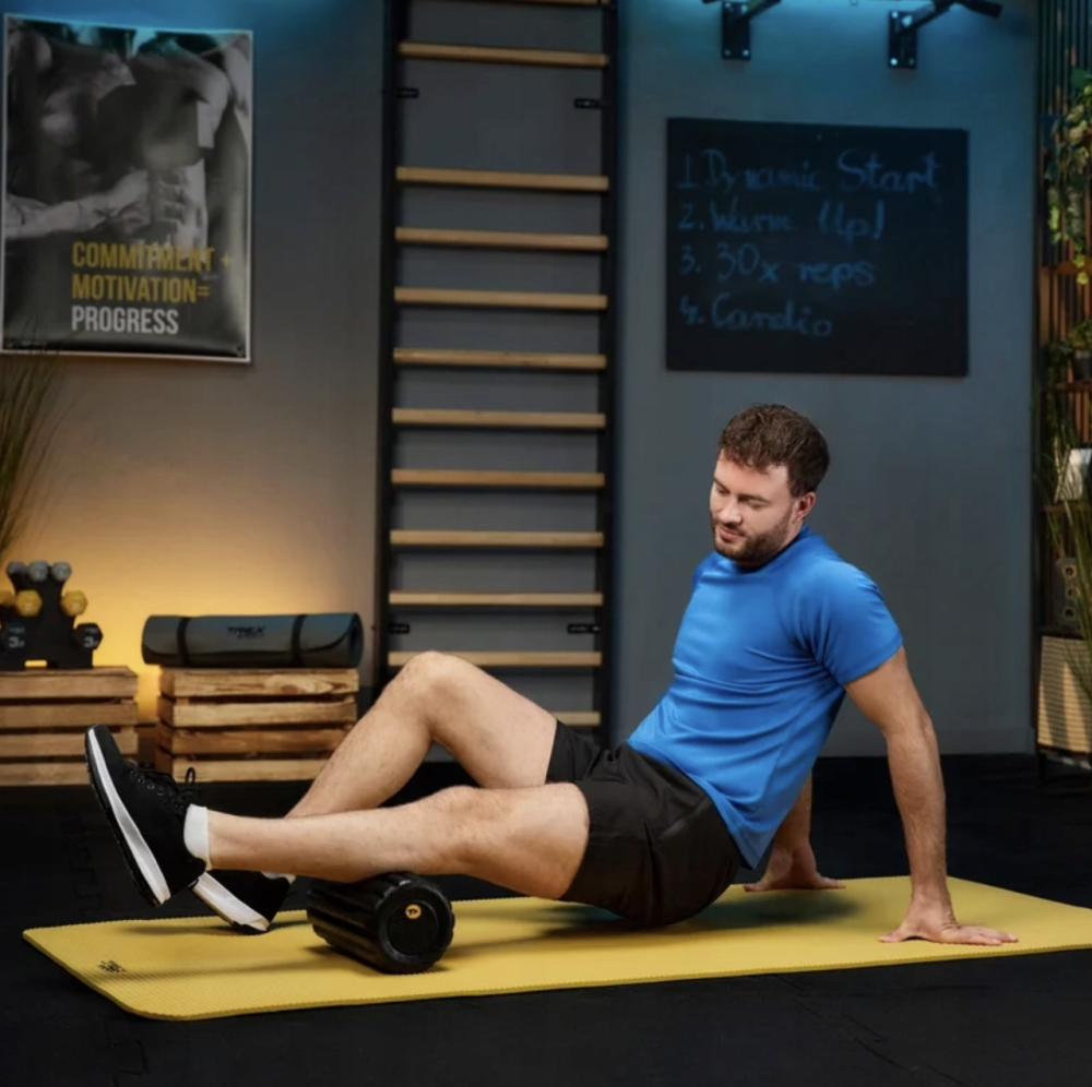 Роллер масажер ребристий Trex Sport TX-030EPR EPP 30см чорний Киев - изображение 7