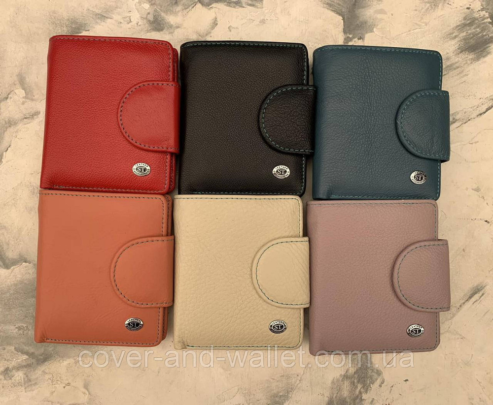 Світло рожевий жіночий шкіряний гаманець середнього розміру ST Leather Київ - фото 9