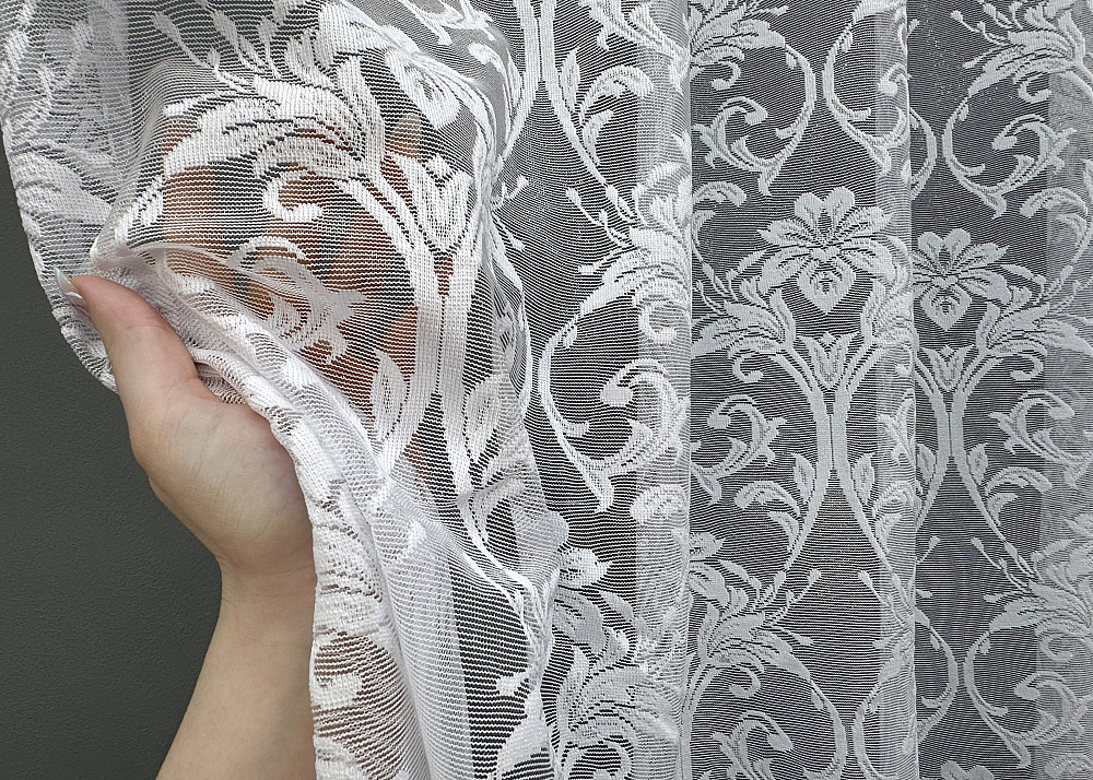 Тюль VR-Textil 1202т Преміум Жакард Білий 400х270 см (42-1206) Київ - фото 4