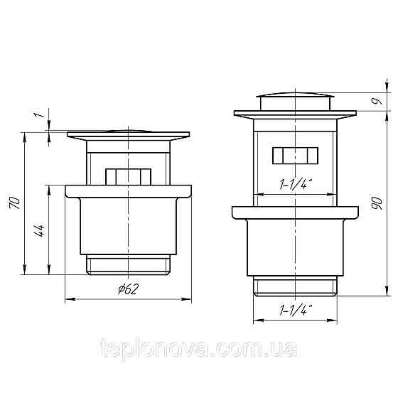 Донний клапан Globus Lux HG-041S-S- BR (Click-clack) Чернівці