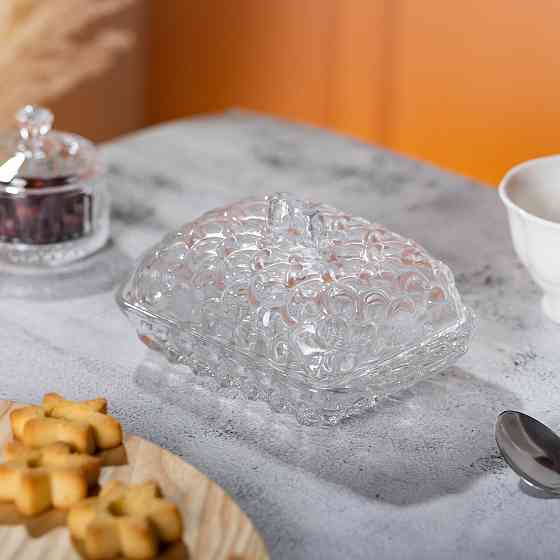 Yiwu Маслянка для вершкового масла 17х10.5х8 см з кришкою зі скла HP-YH-46 Коломия