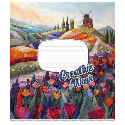 Зошит Школярик Creative work 18 аркушів клітинка (018-3537K) Вінниця