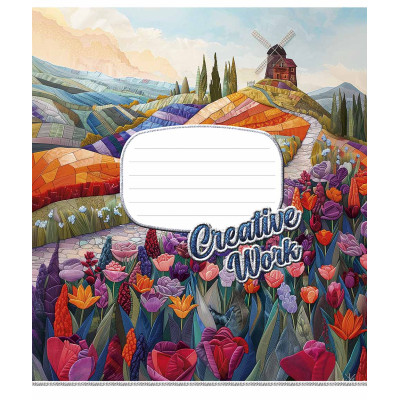 Тетрадь Школярик Creative work 18 листов клетка (018-3537K) Винница - изображение 1