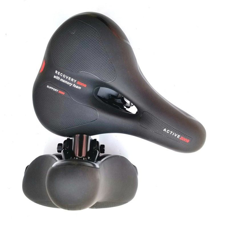 Седло для велосипеда Feel Fit ZD-025 Черно-красный Бровары - изображение 2