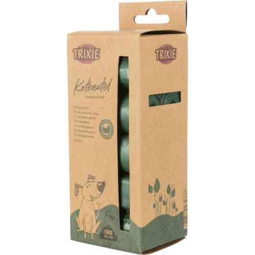 Пакети для фекалій Trixie для собак біорозкладні 10 шт по 10 пакетів зелені Київ