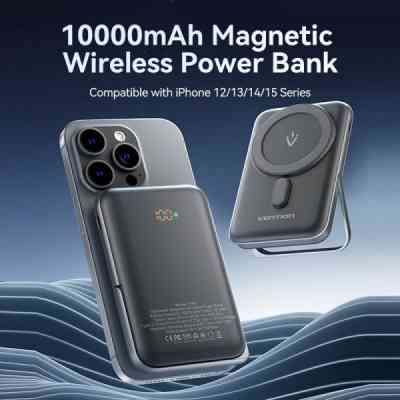 Батарея универсальная VENTION Magnetic Wireless 10000mAh 20W PD USB-C In/Out, QI-15W Black (FHNB0) Винница