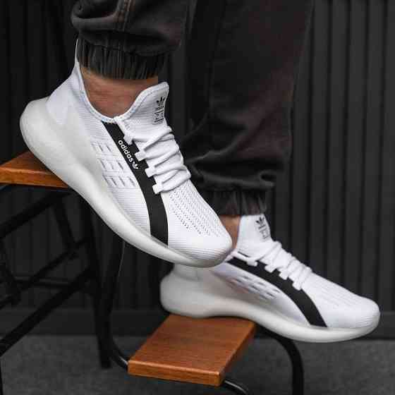 Кросівки Adidas Білі Чоловічі Адідас Ізі Boost Літні Сіточка (розміри: 41,42,43,44,45) Дніпро