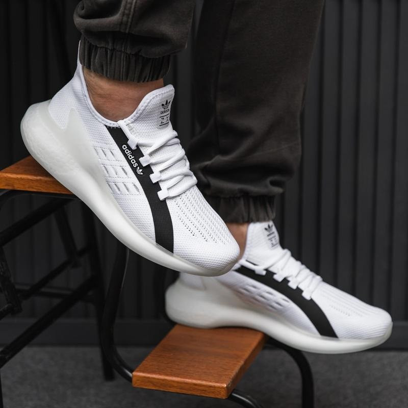 Кросівки Adidas Білі Чоловічі Адідас Ізі Boost Літні Сіточка (розміри: 41,42,43,44,45) Дніпро - фото 2