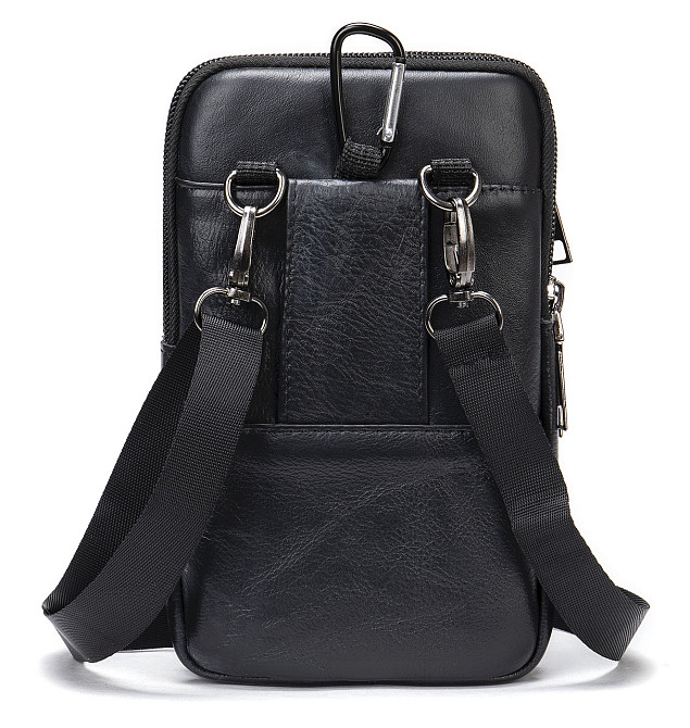 Шкіряна сумка на пояс Vintage 20358 Чорна Київ - фото 6