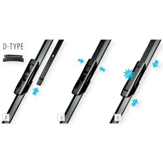 Щетки oximo модельные безкаркасные (к-т 2шт) d-type 600 + 450 мм дворника Мукачево