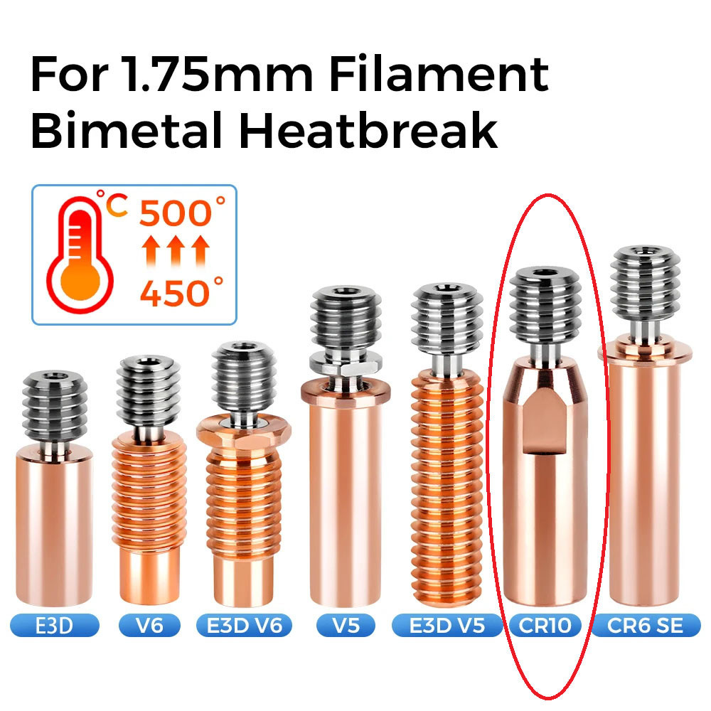 Горло (термобар'єр) TWO TREES CR10 високотемпературне біметалеве для 3д принтерів Київ - фото 2