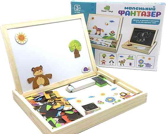 Дерев'яна іграшка Tree Toys Маленький фантазер із магнітною мозаїкою (MD 2083 D) Чернігів