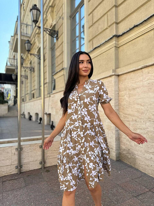 Женское летнее платье свободного кроя, натуральный штапель.  42-56р Киев - изображение 8