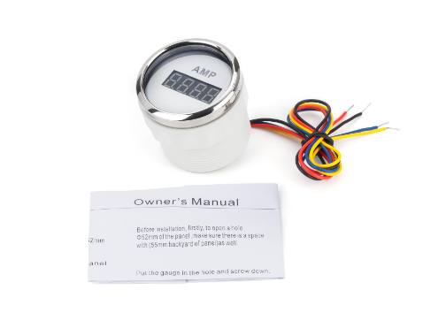 Цифровой Амперметр I Gauge 52Mm С Функцией Предупреждения (Белый)Led Дисплей Днепр - изображение 2