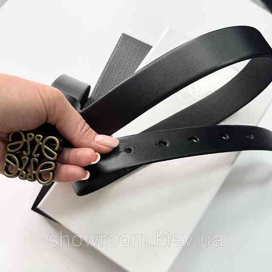 Жіночий брендовий шкіряний ремінь Loewe bronze Київ