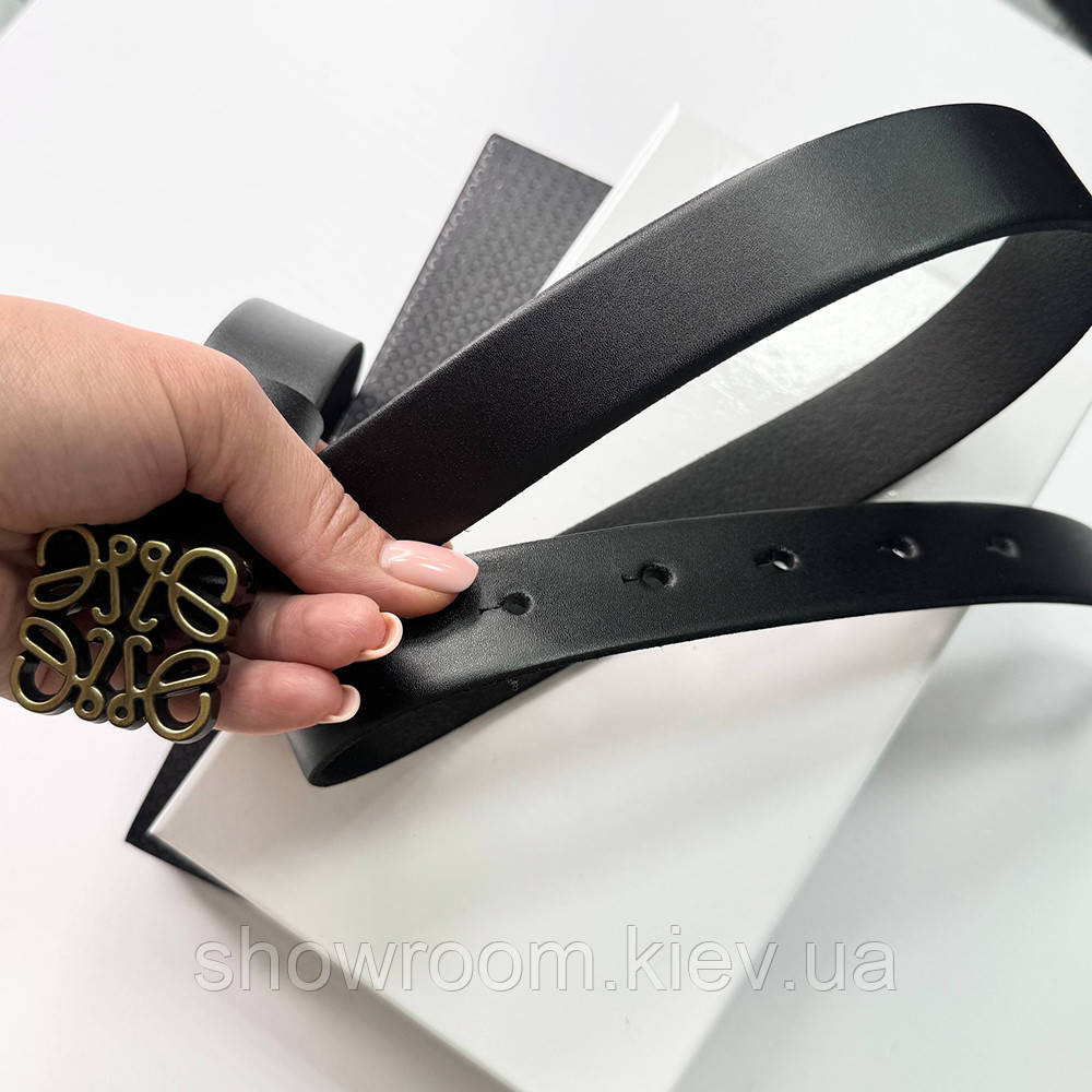 Жіночий брендовий шкіряний ремінь Loewe bronze Київ - фото 2