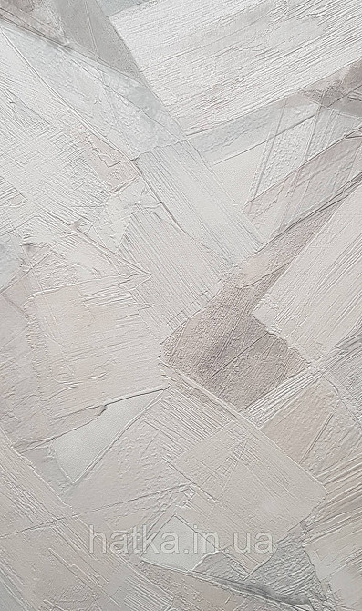 Шпалери вінілові на флізеліні Grandeco Time метрові абстракція структурні мазки молочні білі бежеві Київ - фото 1
