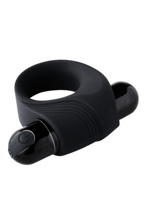 Эрекционное кольцо с вибрацией Dream Toys Ramrod черное, 8 х 3.2 см Sex Aura Киев