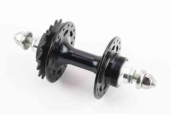 Втулка задня FIX алюмінієва 14Gx32H з фіксованою передачею 16Т, різьба Flip-Flop, 2 пром-підшипники 6000 2RS, кріпл. гайка, чорна FB-A266В Київ